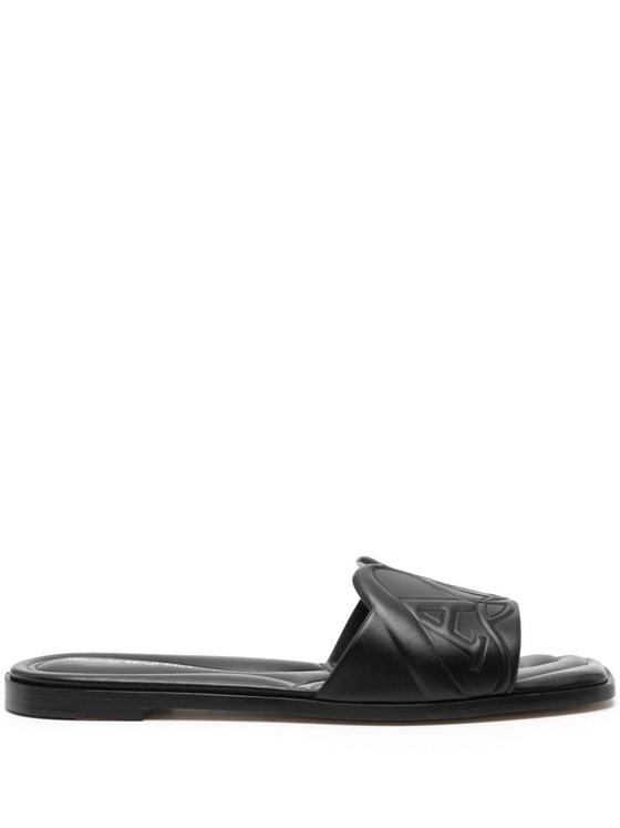 Alexander McQueen logo-embossed leather sandals