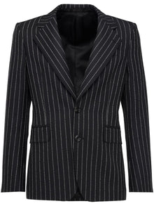  Alexander McQueen pinstriped single-breasted blazer