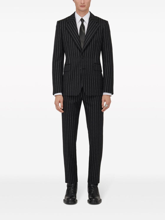 Alexander McQueen pinstriped single-breasted blazer