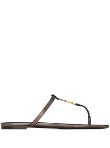  Saint Laurent Cassandre leather thong sandals