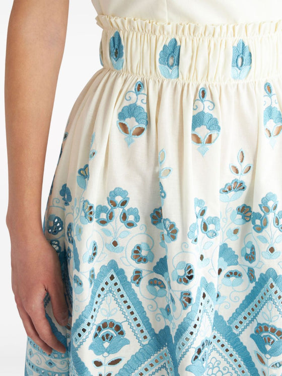 Etro Broderie anglaise flared dress