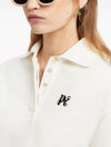 Palm Angels Monogram cropped polo shirt