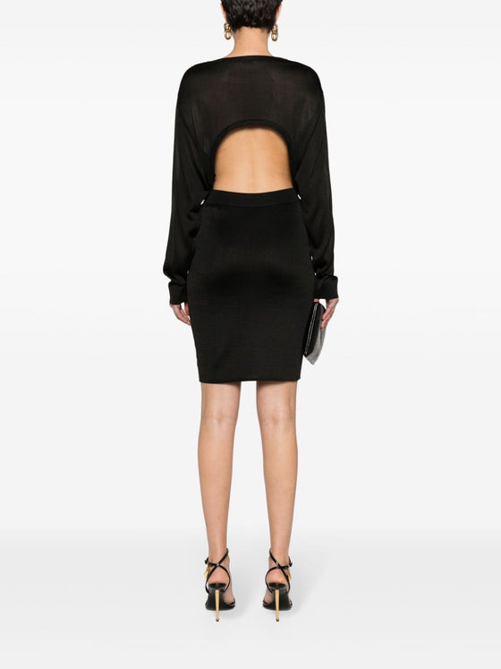 Saint Laurent open-back knitted dress