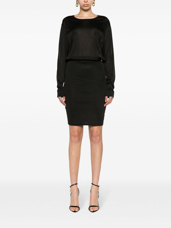 Saint Laurent open-back knitted dress