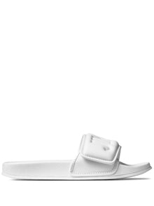  Jimmy Choo Fitz Slides Sandals with Embossed Logo