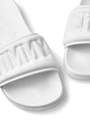 Jimmy Choo Fitz Slides Sandals with Embossed Logo