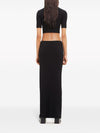 Courreges Pre Long ribbed fitted skirt