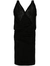 Saint Laurent V-necked mini dress