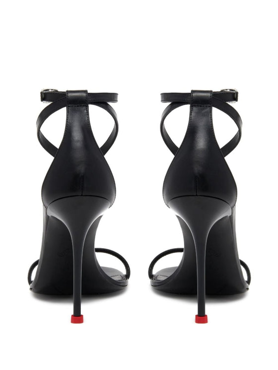 Alexander McQueen Harness 90mm leather sandals