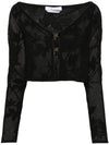 Blumarine Embroidered cropped cardigan