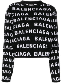  Balenciaga Logo wool sweater