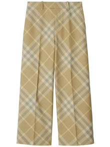  Burberry check-print tailored wool trousers