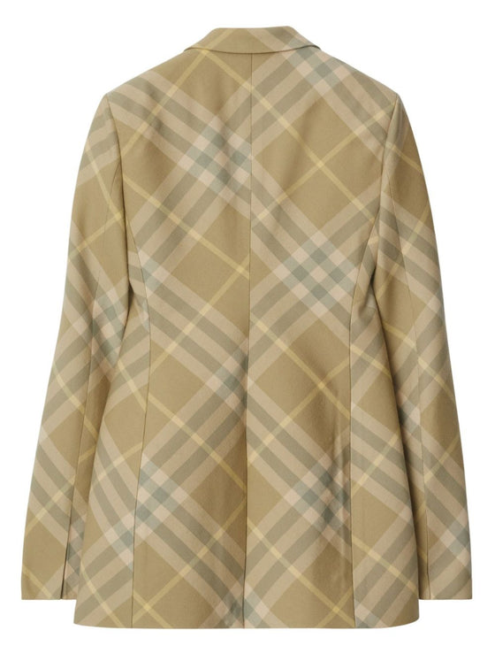 Burberry checked tailored single-breasted blazer