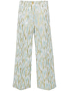 Erika Cavallini Semi-Couture Printed cropped trousers