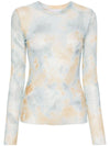 Erika Cavallini Semi-Couture Long sleeve printed t-shirt