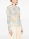 Erika Cavallini Semi-Couture Long sleeve printed t-shirt