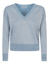 Base Cotton blend v-neck sweater