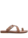 MMK Michael Michael Kors Ashton leather flat sandals.