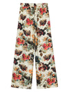 Alberto Biani Printed silk wide-leg trousers