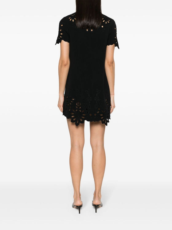 Ermanno Scervino Embroidered cotton short dress