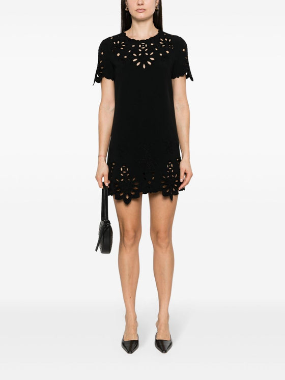 Ermanno Scervino Embroidered cotton short dress