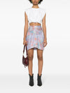 Iro Floral print silk mini skirt