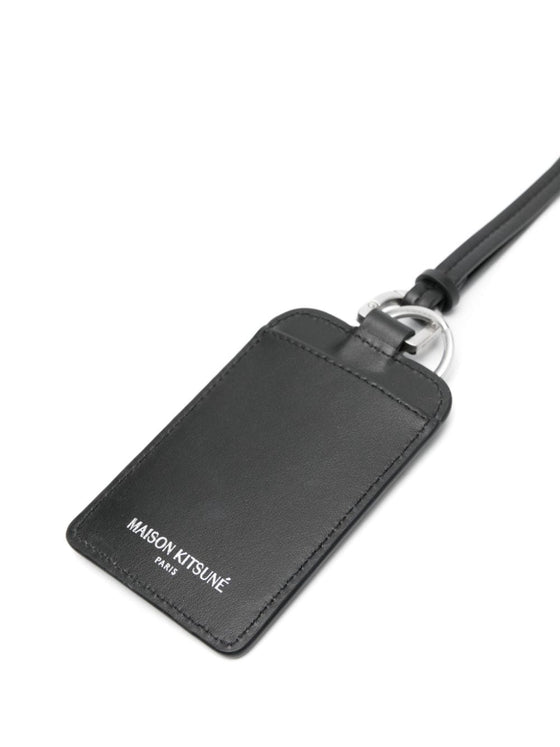 Maison Kitsuné Fox Head leather neck cardholder