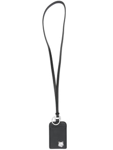  Maison Kitsuné Fox Head leather neck cardholder