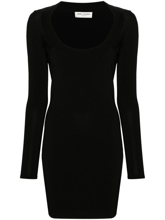 Saint Laurent Décolleté Mini Dress