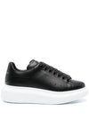 Alexander McQueen Black Leather Sneakers