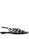 The Attico ''Grid'' Black Ballerina