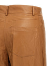 Nude Leather-effect Pants