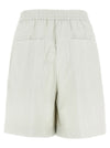 Nude Leather-effect Bermuda Shorts