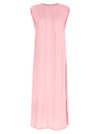 Nude Round-neck Dress