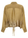 Nude Linen Blend Shirt
