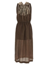 Nude Linen Blend Dress
