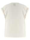 Nude Curled Sleeve T-shirt