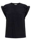 Nude Curled Sleeve T-shirt