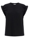 Nude Curled Sleeve T-shirt