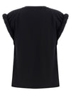 Nude Curled Sleeve T-shirt