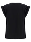 Nude Curled Sleeve T-shirt
