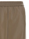 Nude Eco-leather Panel Skirt