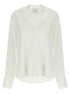 Nude V-neck Blouse