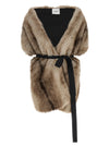 Nude Eco-fur Stole