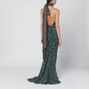Dries Van Noten Bottle green long dress in silk blend