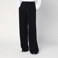  Dries Van Noten Wide black cotton trousers