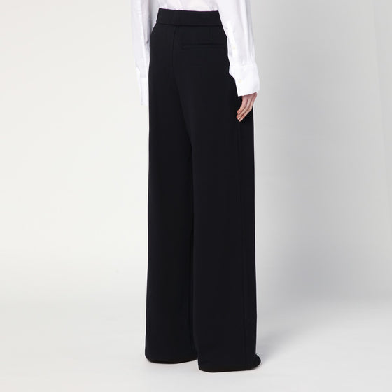 Dries Van Noten Wide black cotton trousers