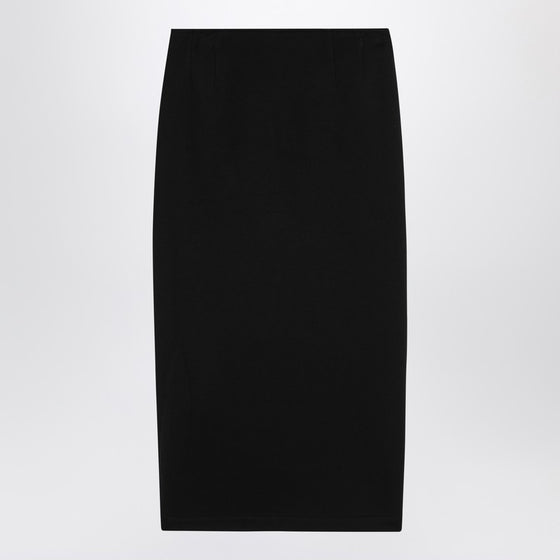 Dries Van Noten Black skirt with draping