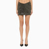 ROTATE Birger Christensen Black miniskirt with micro sequins