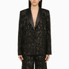 ROTATE Birger Christensen Black single-breasted jacket with sequins
